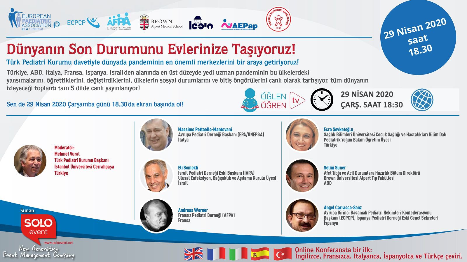 29.04.2020 tarihinde Covid-19 Pandemisinde Dünyada Son Güncel Durum Nedir? (Bugün, Saat 18:30) başlıklı programımız Öğlen Öğren TV ekranlarından canlı yayınlanacaktır